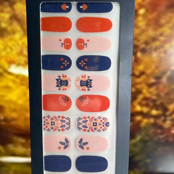 OCS Designs ~ 22 Nail Wrap Kit ~ Style Fall Folk Art ~ BNIB - Picture 2 of 2